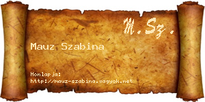 Mauz Szabina névjegykártya